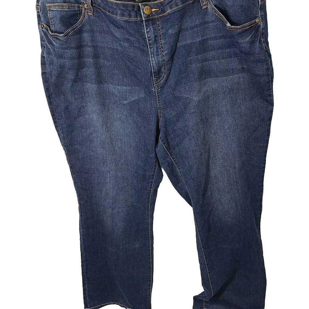 FASHION TO FIGURE WOMENS JEANS sz 26‎  50" WAIST 32" INSEAM Casual